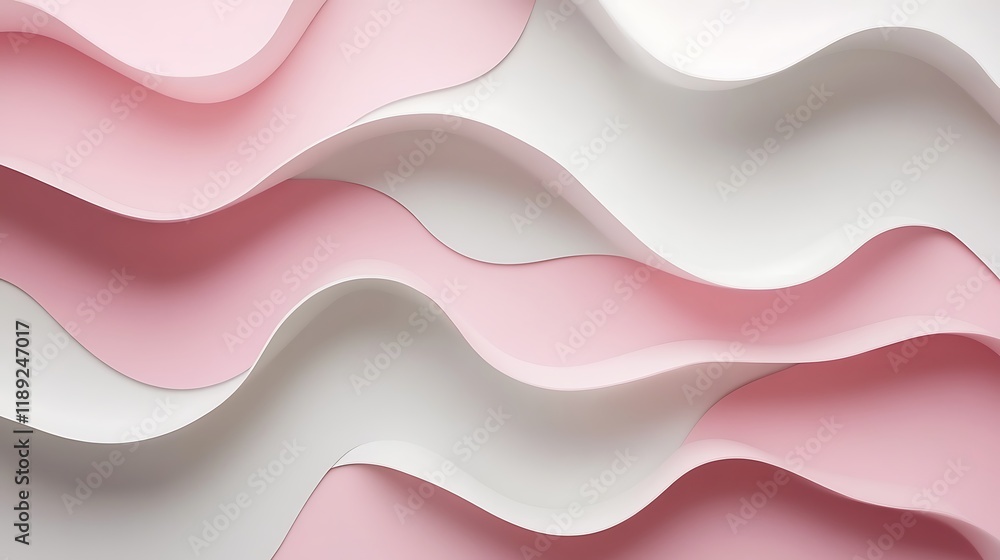 Abstract Pink and White Wave Pattern Design Abstract Pink and White Wave Pattern Design