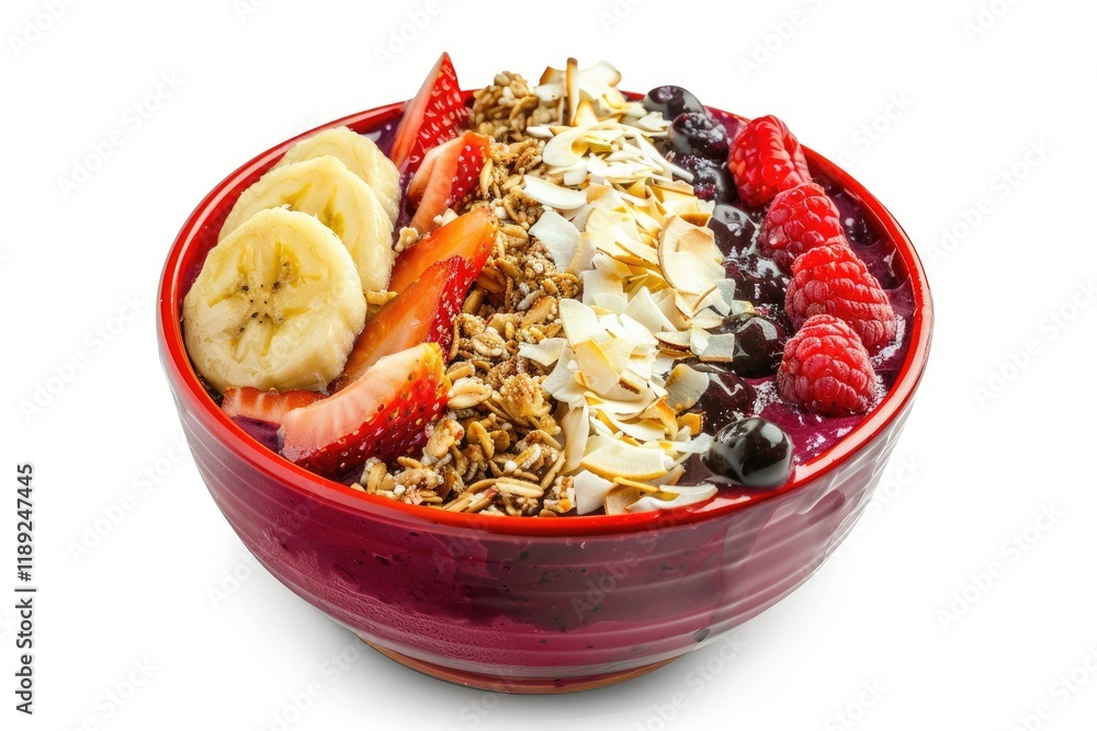 Ultra Quality Picture of Vibrant Acai Bowl with Fresh Fruits and Granola Ultra Quality Picture of Vibrant Acai Bowl with Fresh Fruits and Granola