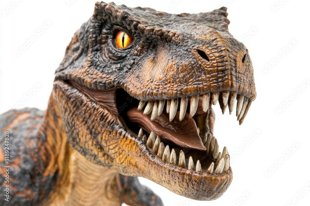 Fototapeta premium Tyrannosaurus Rex Head Close Up Detailed Model