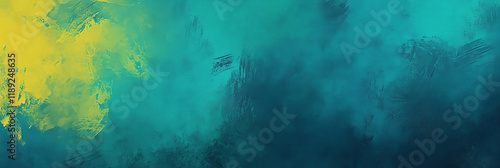 Abstract Blue and Yellow Background with Textured Brush Strokes - Perfect for Artistic Projects and Digital Designs photo