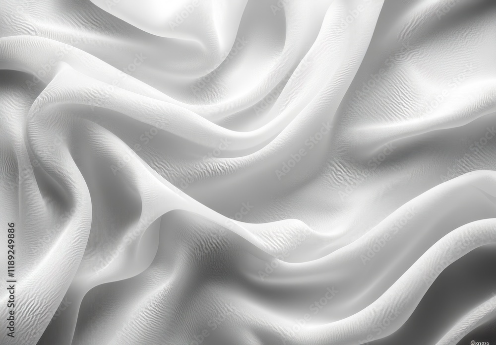 White silk satin background with gentle folds creating an elegant luxury effect White silk satin background with gentle folds creating an elegant luxury effect