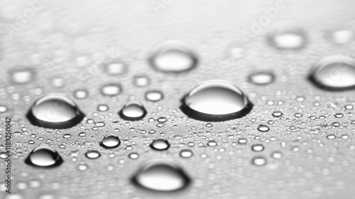 Wallpaper Mural Macro Photography Water Droplets on Silver Surface Abstract Background Torontodigital.ca