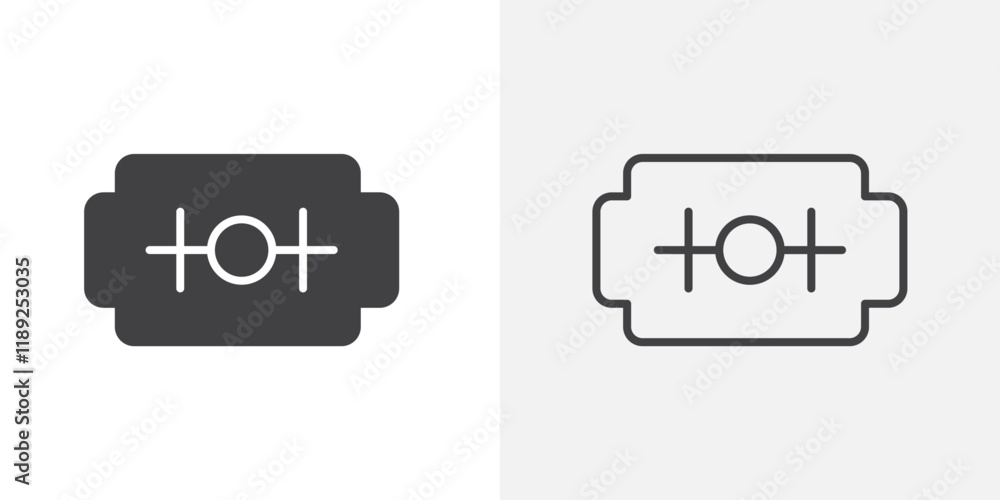 Blade icon flat and simple set design