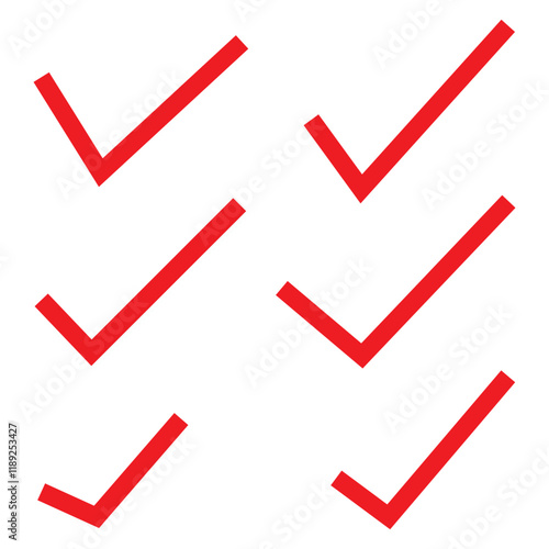 check list icon set. approved symbol, checked checkbox mark, checkmark set, editable line.