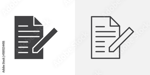 Compose icon flat and simple set design