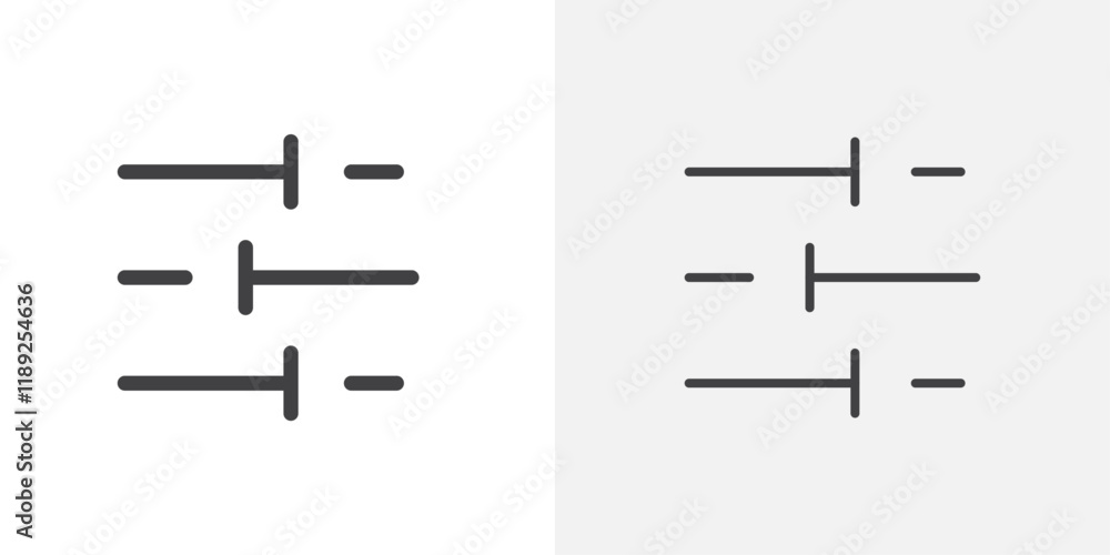 Config icon flat and simple set design Config icon flat and simple set design