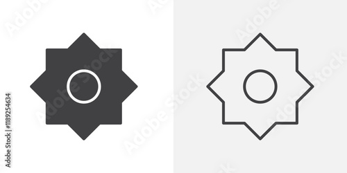 Config icon flat and simple set design