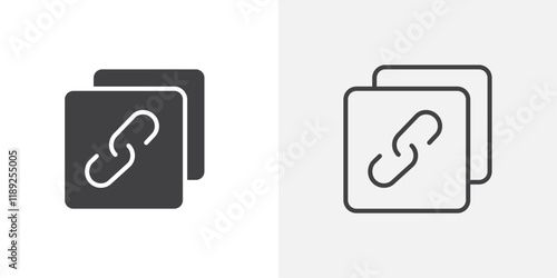 Copy link icon flat and simple set design