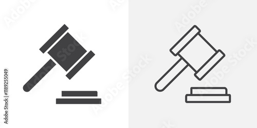 Court icon flat and simple set design