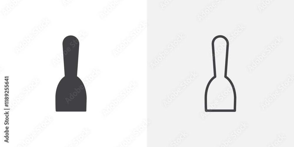 Dustpan icon flat and simple set design Dustpan icon flat and simple set design