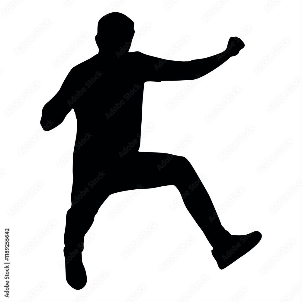 Celebrating success or Enjoying Silhouette vector Celebrating success or Enjoying Silhouette vector
