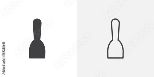 Dustpan icon flat and simple set design