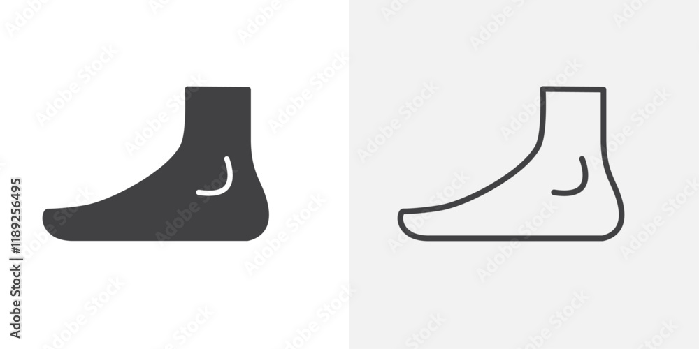 Foot icon flat and simple set design Foot icon flat and simple set design