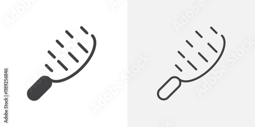 Hair brush icon flat and simple set design