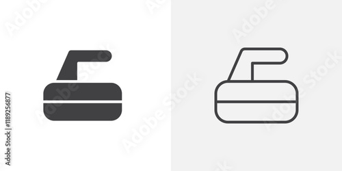 Hair curler icon flat and simple set design