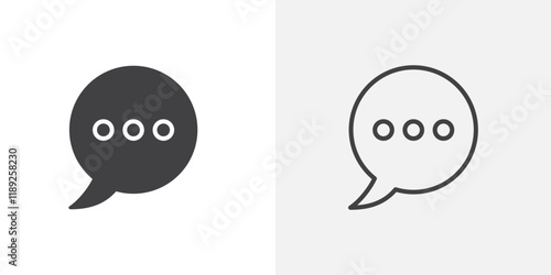 Message icon flat and simple set design