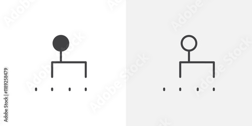 Multicast icon flat and simple set design