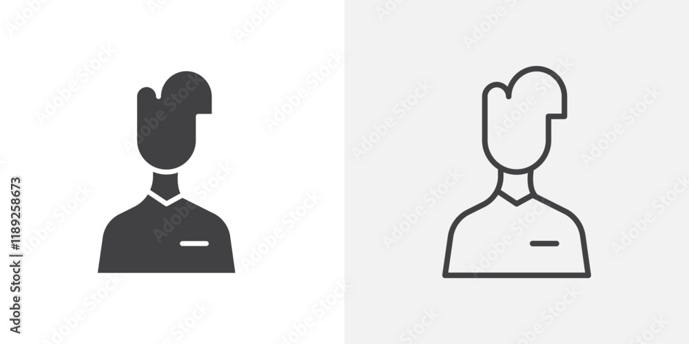 Nurse icon flat and simple set design Nurse icon flat and simple set design