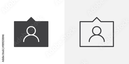 People bottom card icon flat and simple set design