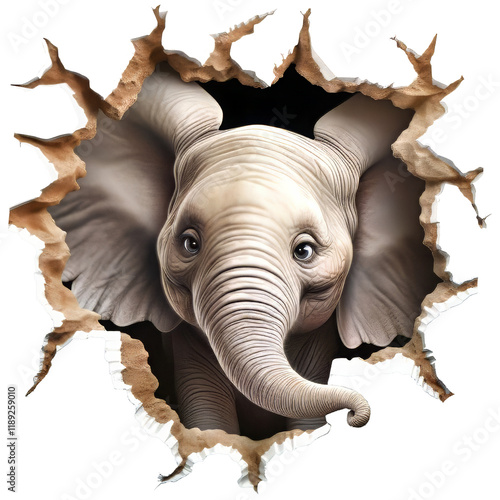 elephant cartoon isolated on white