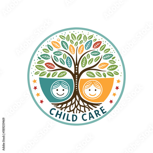 Baby shop child care day care school and kids logo day care create distinctive mother care vector eps logo design