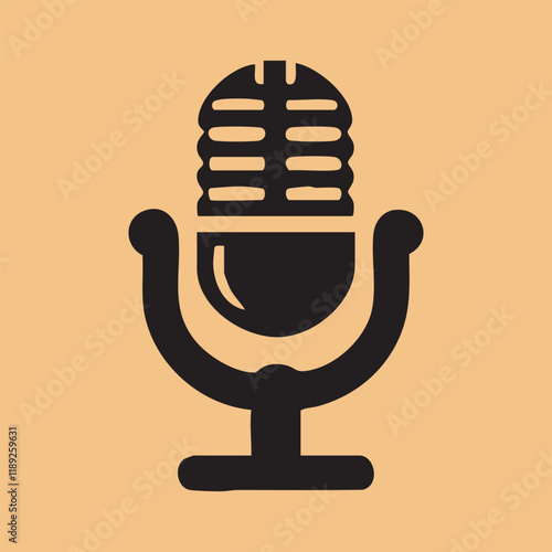 Audio Microphone Vector Icon for Music
