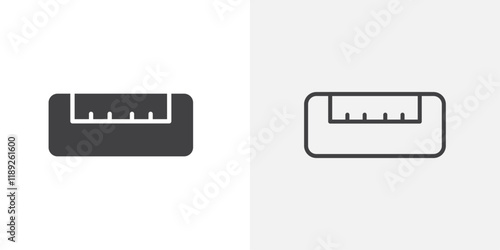 Usb micro icon flat and simple set design