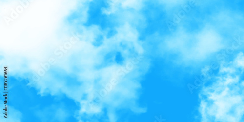 Blue sky with clouds.	