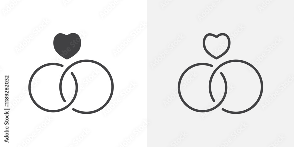Wedding icon flat and simple set design Wedding icon flat and simple set design