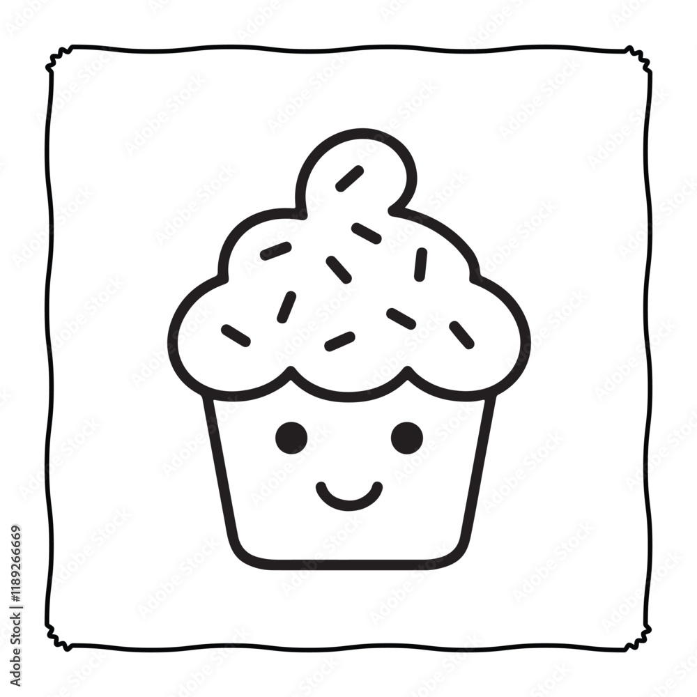 Cute and Cozy Coloring page, Bold and easy Coloring Page, coloring page, line art, black and white image Cute and Cozy Coloring page, Bold and easy Coloring Page, coloring page, line art, black and white image