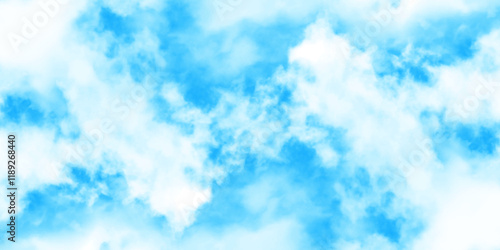 Blue sky with clouds.	