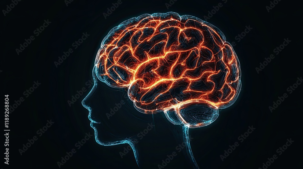 Obraz premium Neuroscience insights on brain function