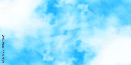 Blue sky with clouds.	