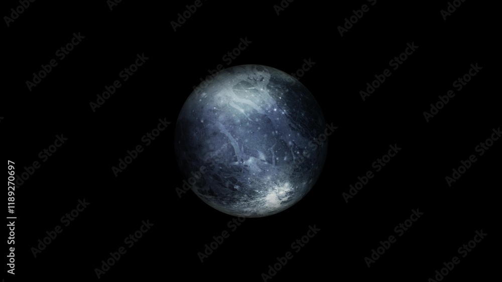 3d pluto rotated planet on space 3d pluto rotated planet on space