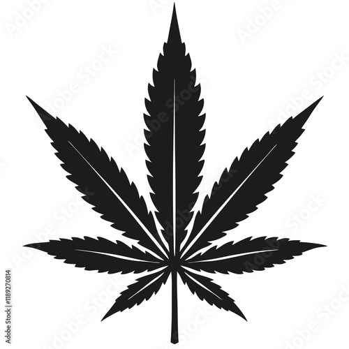 Weed Leaf Vector Art, Marijuana Leaf Silhouette, Marijuana Vector, Cannabis Leaf Silhouette, Ganja Leaf Vector