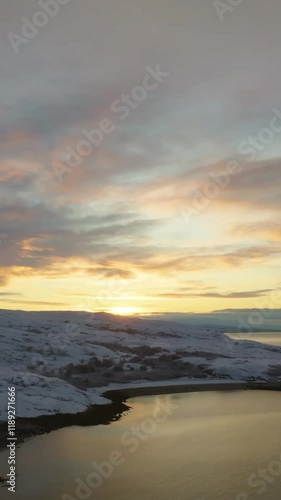 Wallpaper Mural Aerial view of beautiful winter landscape Torontodigital.ca