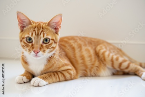 Wallpaper Mural Curious Orange Tabby Cat Gazing Directly at the Camera Torontodigital.ca