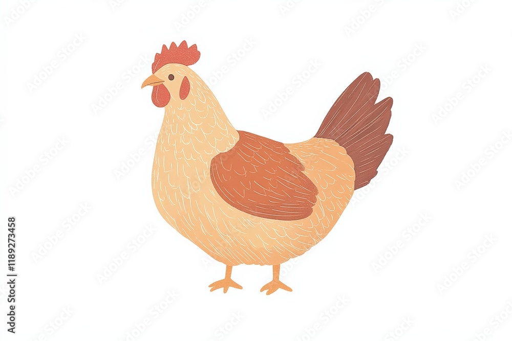 Fototapeta premium illustration of a chicken