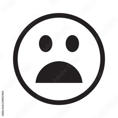 Emoji face with confounded emotion, squiggly mouth, closed eyes and scrunched mimicry. Unhappy, sad, depressed symbol. Emoticon icon isolated on white background. eps10