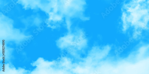 Blue sky with clouds.	