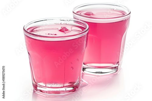 Wallpaper Mural Ultra Hd Visual of Glasses of Pink Matcha Tea Isolated on White Torontodigital.ca