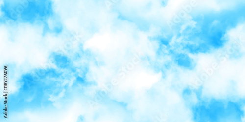 Blue sky with clouds.	