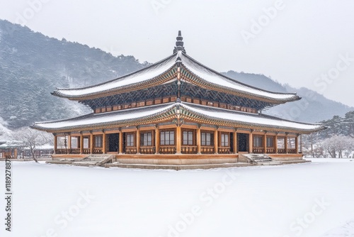 Wallpaper Mural Ancient Korean Temple on the Mountainside Torontodigital.ca