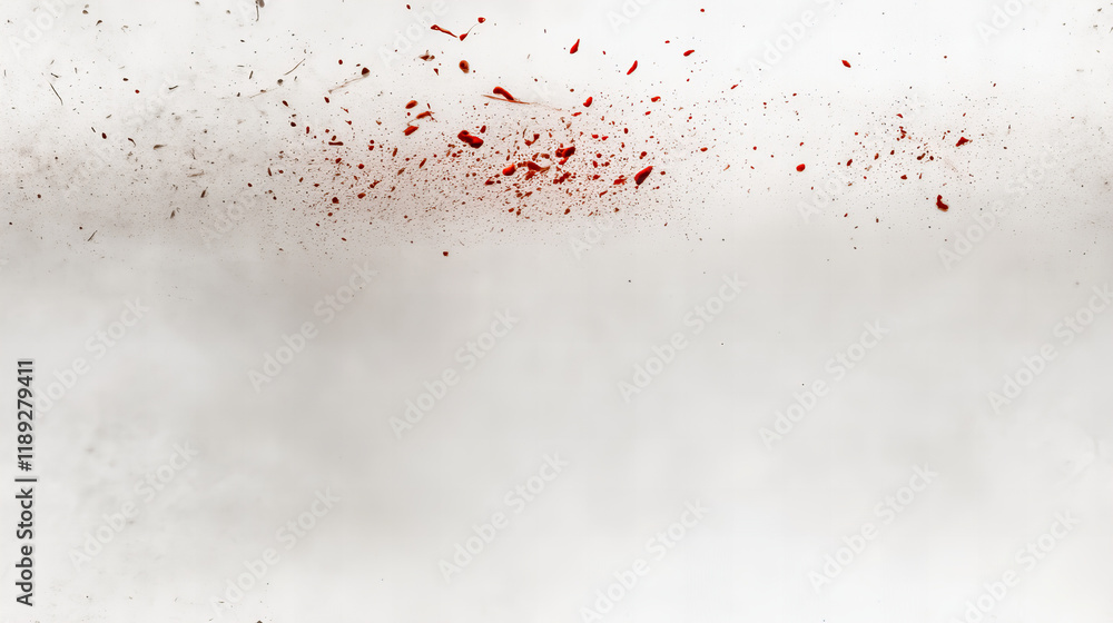 Obraz premium Dynamic splash of red droplets on a muted background creates an intense visual impact evoking emotion and intrigue