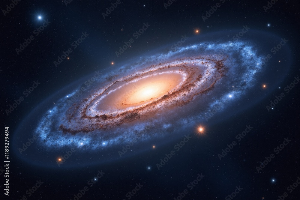 Obraz premium Vibrant Galaxy in Outer Space