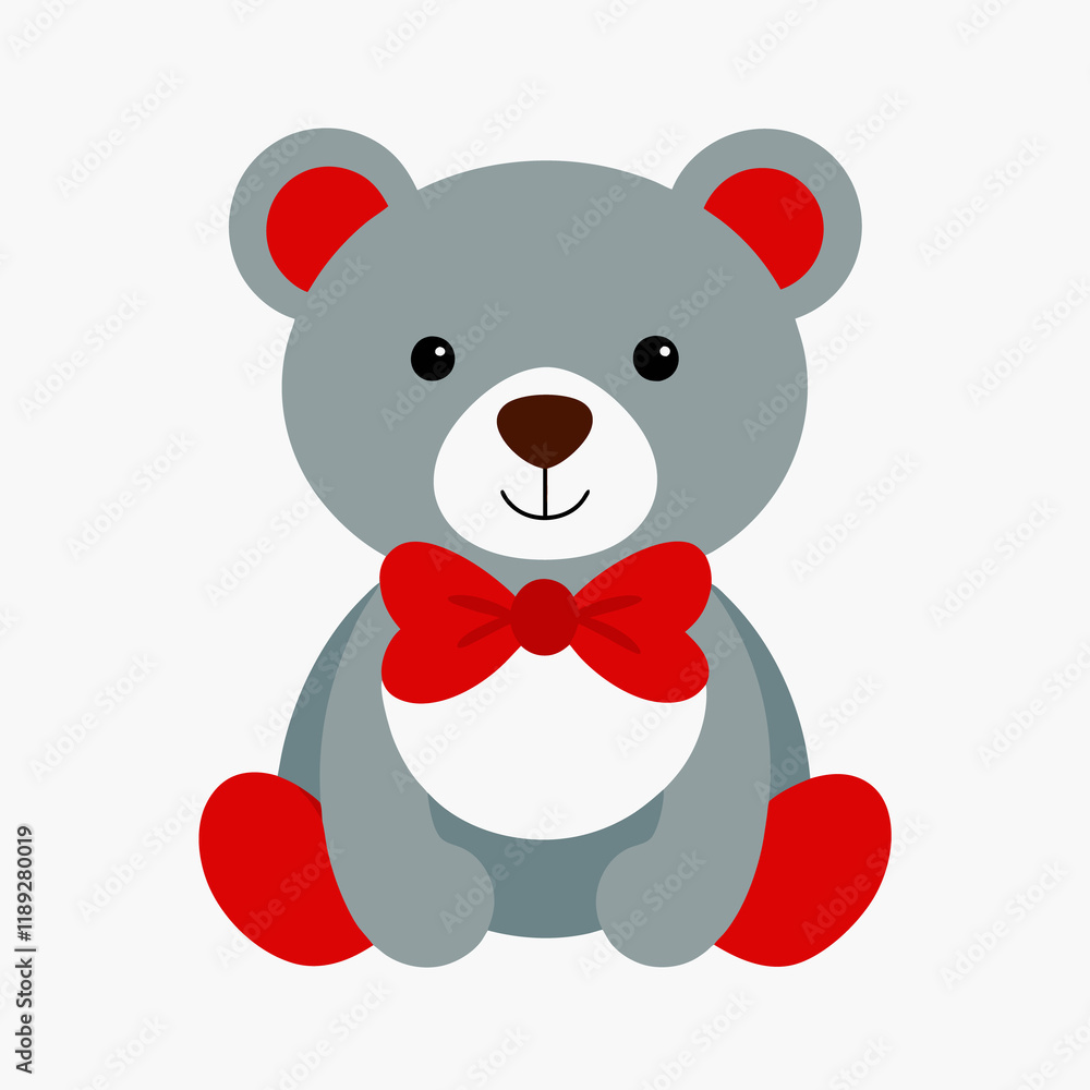 Obraz premium teddy bear with red heart
