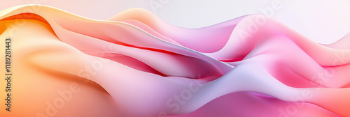 Colorful Abstract Waves in a Gradient Landscape - Perfect for Creative Design Backgrounds, Digital Art, and Modern Aesthetics. photo