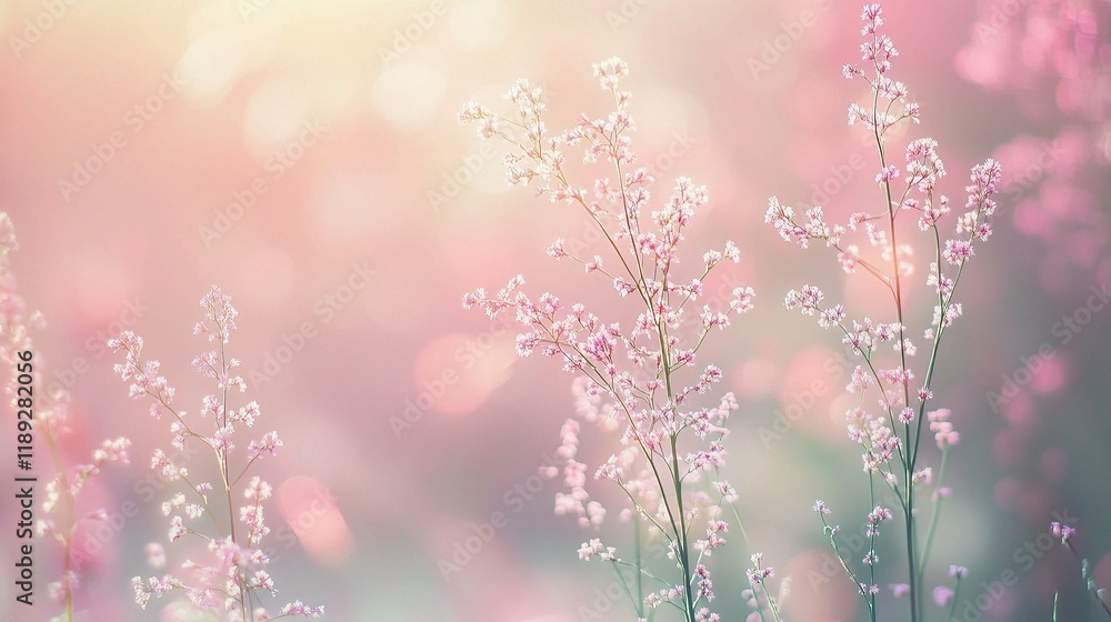 Soft Pastel Gradient Background with Dreamy Floral Elements Soft Pastel Gradient Background with Dreamy Floral Elements