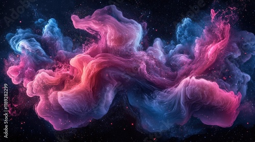 Liquid paint mixing in mesmerizing swirls