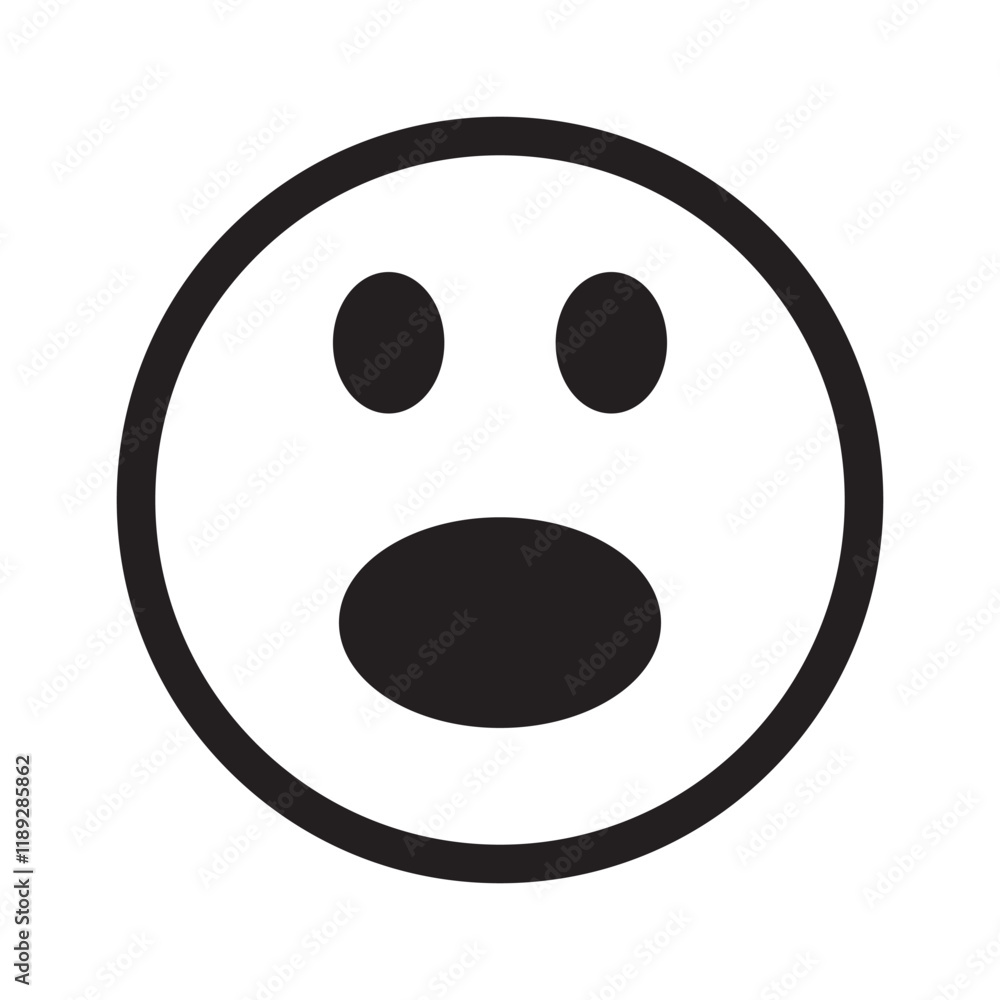 wow icon vector . surprised wow emoji for social media illustration on white backgroun eps10 wow icon vector . surprised wow emoji for social media illustration on white backgroun eps10